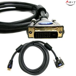 HDMI to DVI 2M~5M 1.3 Ver 모니터케이블 노트북 TV컴퓨터연결 영상 음성 음향 연장선 연결선 케이블