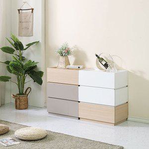 마카오 블록형 다용도 모듈 수납 서랍장 600 RH0378