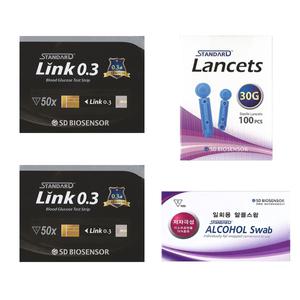 에스디바이오센서 스탠다드링크0.3 혈당시험지 세트(시험지100매+침100개+솜100매) - 27년 06월