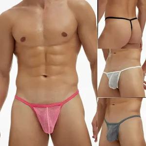 스타맨라인 남자섹시팬티 망사 반짝이  끈T팬티 이벤트성인용