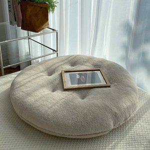 [한스갤러리] 극세사 방석 원형 사각 식탁 의자 사무실 쿠션 겨울 방석