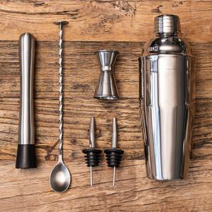 칼딘 홈 텐딩 입문용 칵테일 쉐이커 키트 6종 세트 지거 바스푼 푸어러 조주기능사