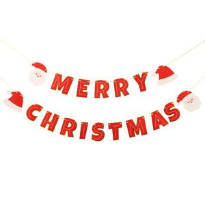 크리스마스 종이 가랜드 (볼드산타) 연말 파티 소품