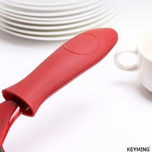 실리콘 후라이팬 손잡이 주물 커버 무쇠 덮개 내열 팬 홀더 핸드 안전 보호