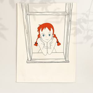 빨간머리앤 대형 패브릭 포스터 두꺼비집가리개 아이방 인테리어 그림 액자