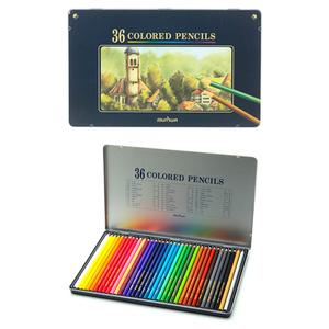 문화 틴케이스 목색연필 36색 학습 전문가용