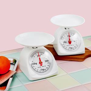 주방용 저울 아날로그 가정용 미니 요리 제빵 이유식 인테리어 정밀 계량 눈금 2kg