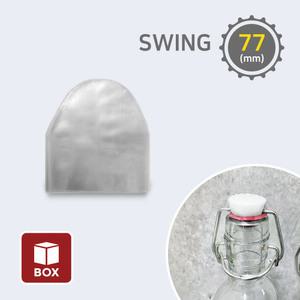 (100장) 수축필름 77mm 스윙병 투명 75x85mm