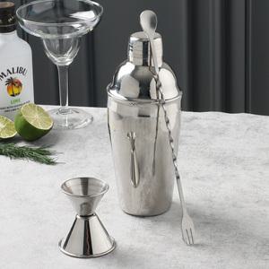 칵테일 쉐이커 500+지거 대+바스푼 만들기 세트 홈텐딩 도구 키트 조주기능사