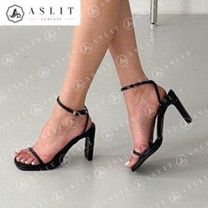 [기타][애슬릿] 여성 스퀘어 토 버클 발목 스트랩 샌들 하이 힐