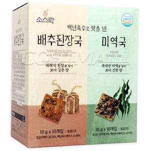 소스락 백년육수 즉석국 배추된장국/미역국 10gx20개 코스트코