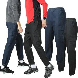 모렉스 1 + 1 남성 춘추용 카고 건빵 청조거 스판 청바지 작업복 하의 130