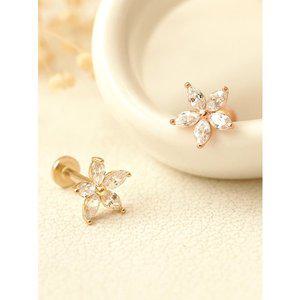 [미니멀피어싱]14K 인터널 더블 플라워 라블렛 피어싱