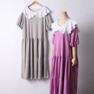 빅사이즈 204 반팔캉캉프릴롱원피스 DRAI502