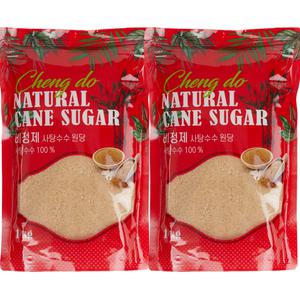 [달곰]비정제원당 1kg 2봉 비정제설탕 사탕수수원당
