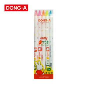동아/미피 슬림색연필 5색세트 (흰색바디)