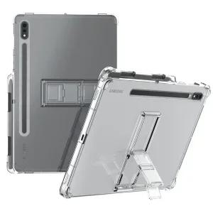 아라리 갤럭시탭S8 케이스 투명 펜수납 4단 각도조절 거치대 플렉실드 SP