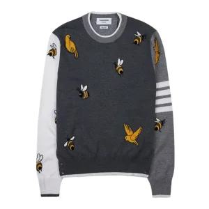 [라벨루쏘]  4바 스트라이프 버드 앤 비 니트 MKA444F Y1002 982