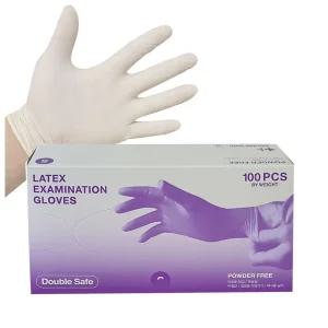 더블세이프 라텍스장갑 덴탈 글러브 진료용 100매 비멸균 파우더프리