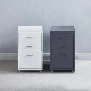 아트박스 와이디몰 모노 3단 철제 이동식 수납장 미니 서랍장