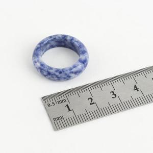 여자 원석 컬러 볼드 라운드 심플 마블 링 반지