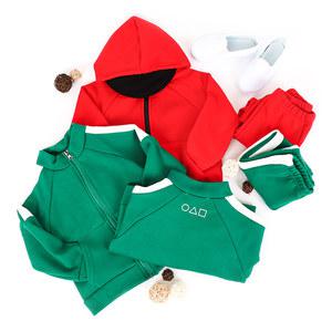 프레이야 아동용 기모 트레이닝복 세트 (초록 빨강 가족티 상하복 패밀리룩 등원룩 코스튬)