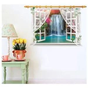 M342 폭포 3D 포인트벽지 스티커 인테리어 홈데코 벽장식스티커 인테리어시트지 벽지스티커