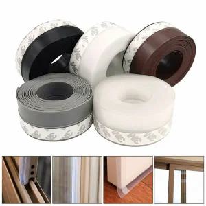 10미터 실리콘 문틈 틈새 바람 막이 테이프 35mm 2개 방풍 방한 외풍 차단 문풍지