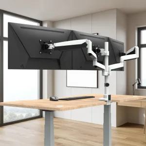 [리퍼] 카멜마운트 트리플 모니터 거치대 CMA2T 화이트