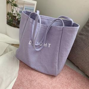 캔버스 쇼퍼백 레터링 에코백 가벼운 보부상 기저귀 가방 숄더백 