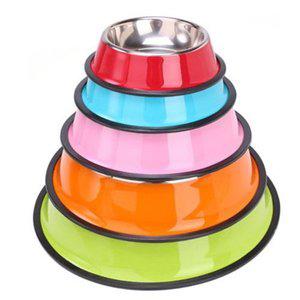 [ETN]컬러 스테인레스 애견 식기 M 강아지 밥그릇 스텐 녹이슬지 않는 5가지 사이즈 소형견부터 대형견...