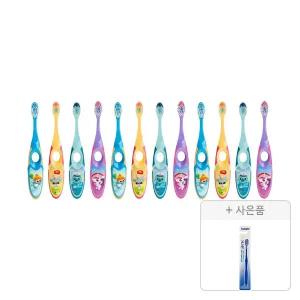 조르단 어린이 칫솔 스텝 2단계 색상랜덤, 12개+증정(가그린 스탠다드 칫솔, 1p, 1개)