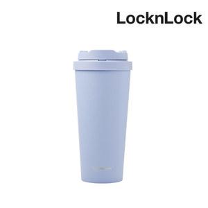락앤락 데일리 원터치클립 텀블러 550ml 스카이블루 스텐 보온 보냉 손잡이 차량용 LHC3249NBLU