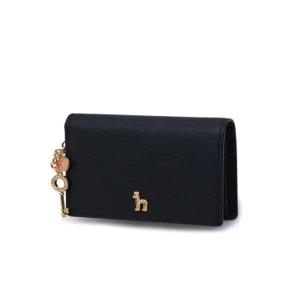 헤지스 액세서리 [선물추천][백화점BEST][DEAR PUPPY] 블랙 가죽 큐빅 퍼피로고 참장식 반지갑 HIWA4F184