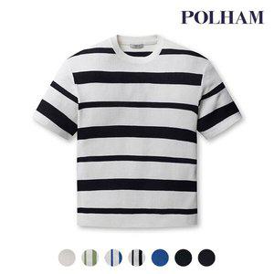 [폴햄] 남성 조직변형 라운드넥 반팔 니트_PHE2ER1010