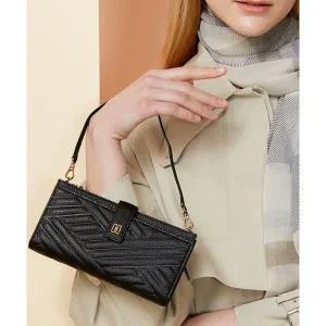 갤러리아 DCWA3F215BK 닥스 블랙 칼라일 엠보 가죽 골드DD 다기종 핸드폰 월릿