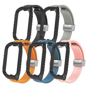 샤오미 레드미 스마트밴드2 미밴드8 액티브 호환 일체형 D버클 실리콘 스트랩 시계줄 밴드 디버클