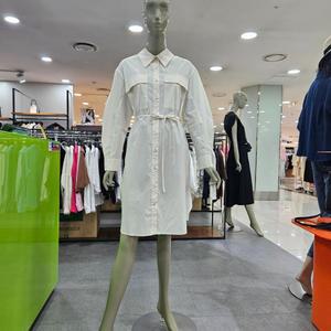 시슬리/애플아울렛/셔츠형 벨티드 롱 원피스 SAOP08341