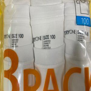 3 P /TRY 남성 기본 라운드 화이트 면 티셔츠/90 - 110 요거다 ㅁㄹ