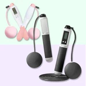 2IN1 줄넘기 카운터 스마트 멀티 줄없는 무선 노라인 중량 성인 실내 홈트 다이어트