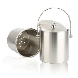 블루무역 304 스테인레스 음식물 쓰레기 수거통 3L