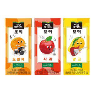 미닛메이드 조이 195ml 32팩 사과 망고 오렌지 과일 주스 어린이 음료수