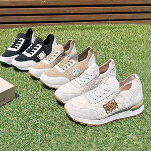 [바닐라슈] 라에븐 니트스판 밴딩끈 키높이 스니커즈(5cm)