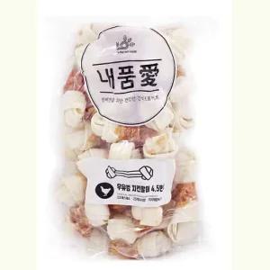 내품애 실속형 대용량 강아지간식 1kg 우유껌치킨말이 4.5인치