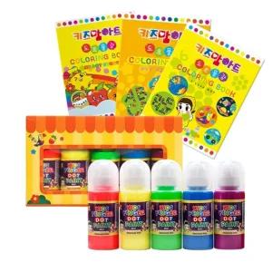 핑거톡톡도트페인터 세트 - 지니/도트/물감/놀이/미술/도구/어린이/유아/그림/아기/수업/교구/색칠/공부