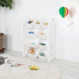 미루 뉴초이스4단(C4)화이트 장난감 정리함 국내제작 재당근가능 오래사용 자연소재 교구함 철제