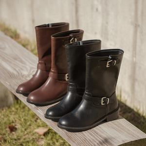 SOVO 벤지 라이더 미들 단화부츠 3cm