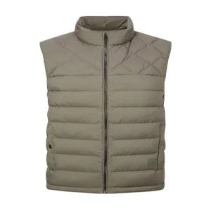 헤지스 골프 24FW 카키 남성 에센셜 구스다운 베스트 HUJU4D702K1