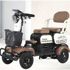 전동네발자전거 성인용 사륜차 접이식 오토바이 노인