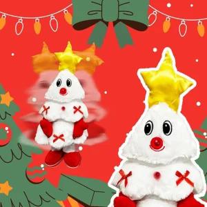 크리스마스 춤추는 화이트 트리 인형 움직이는 댄싱트리 소품 장식 멜로디